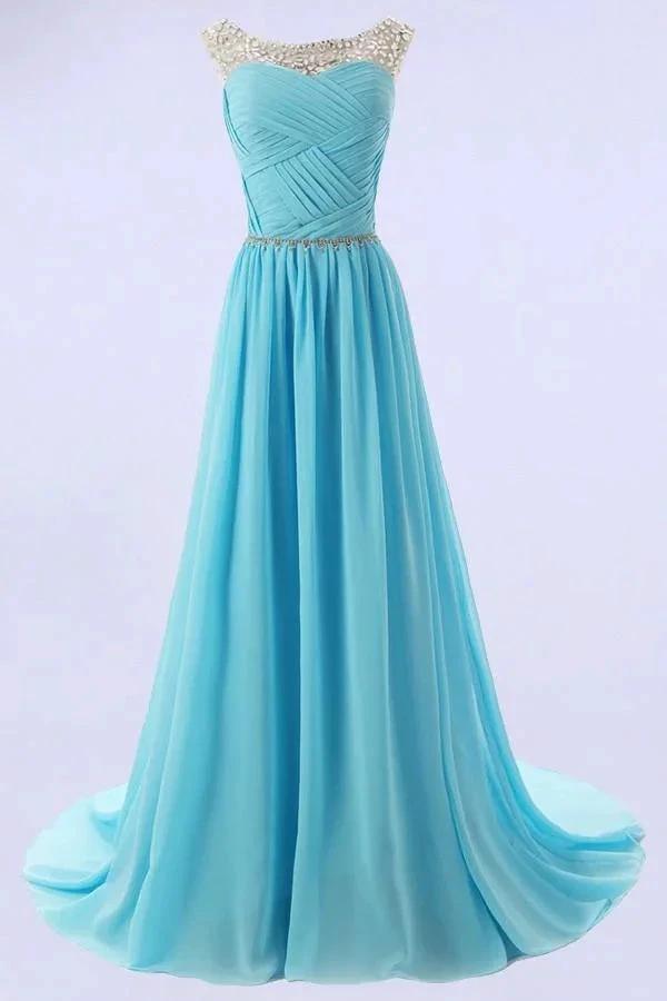 Elegant A-line Scoop Bridesmaid/Prom Dresses with Beading  PG 206 (ZD13156)