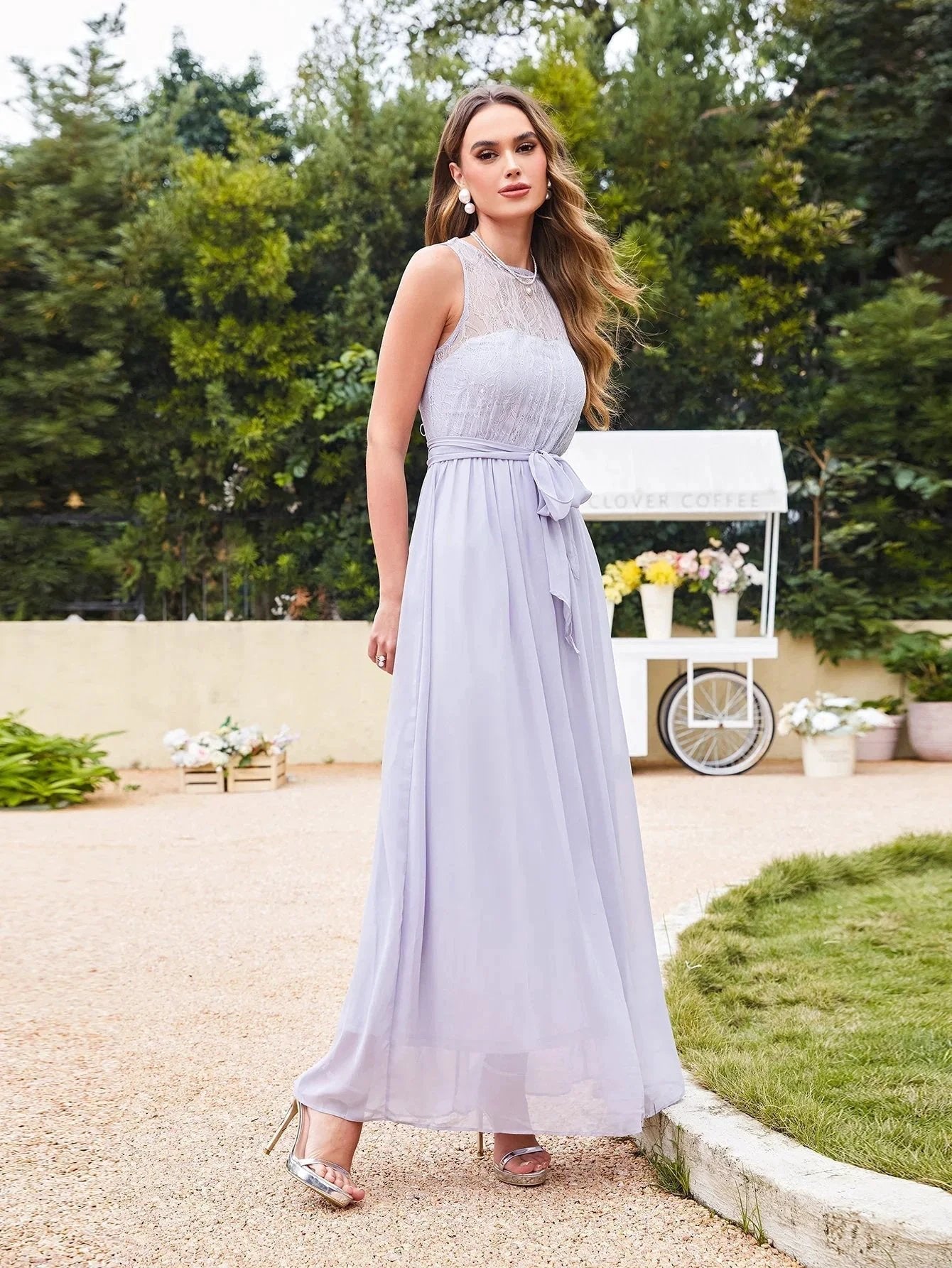 Elegant A-Line Scoop Sleeveless Chiffon Bridesmaid Dresses (ZD12857)