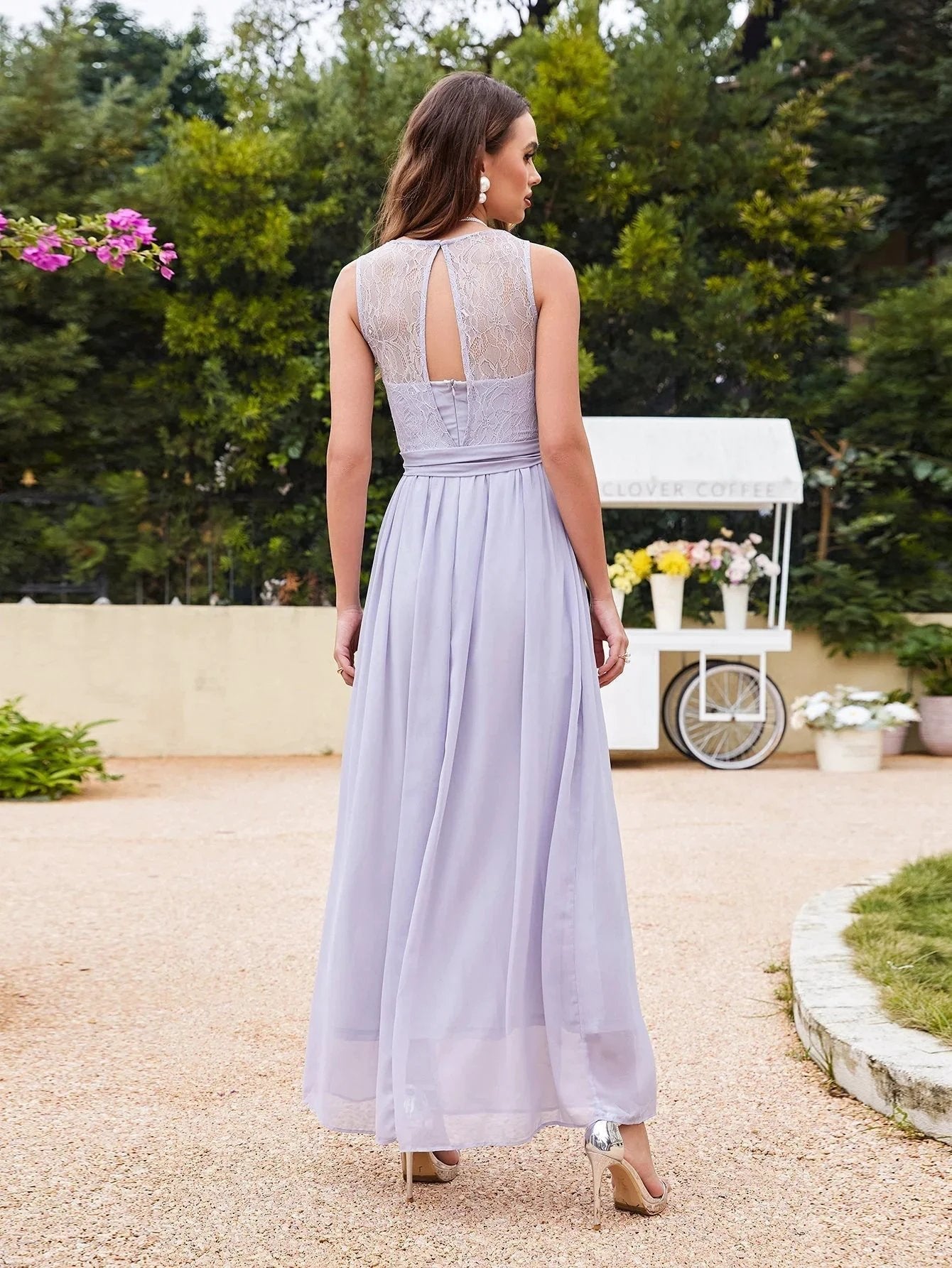 Elegant A-Line Scoop Sleeveless Chiffon Bridesmaid Dresses (ZD12857)
