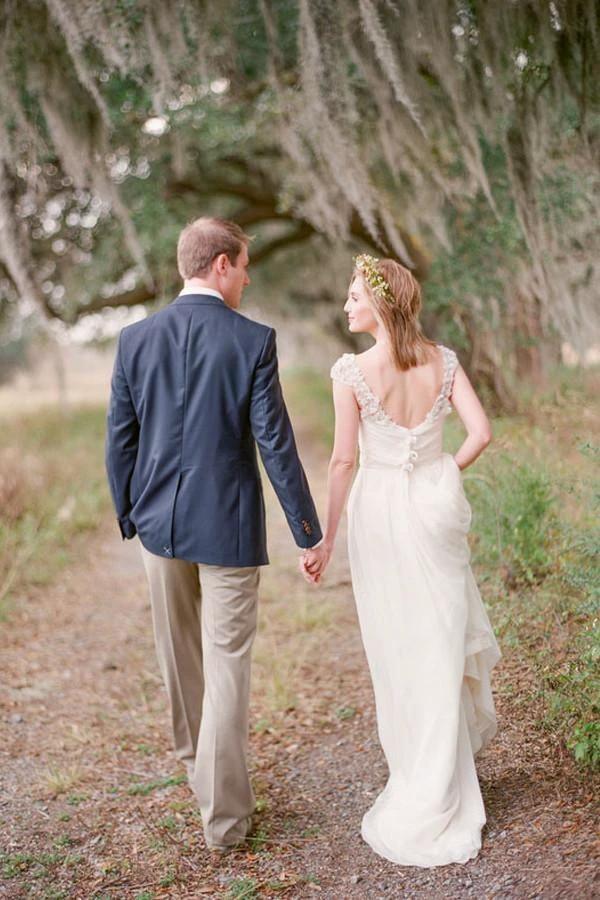 Elegant Cap Sleeve Long Chiffon Sweetheart Wedding Dress (ZD15473)