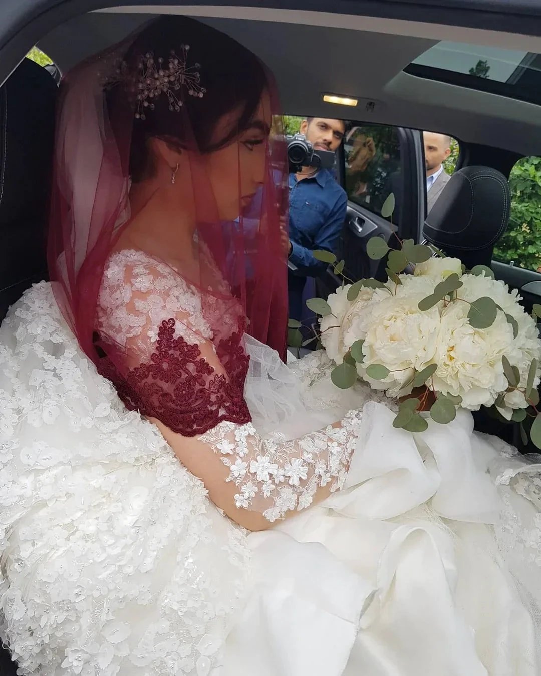 Elegant Long Princess Tulle Lace Wedding Dresses with Sleeves (ZD15040)
