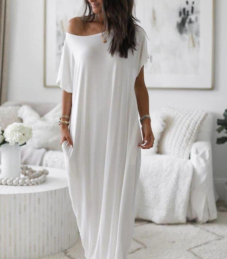Ana Minimalist María Maxi Shirt Dress Chic Silhouette Collection
