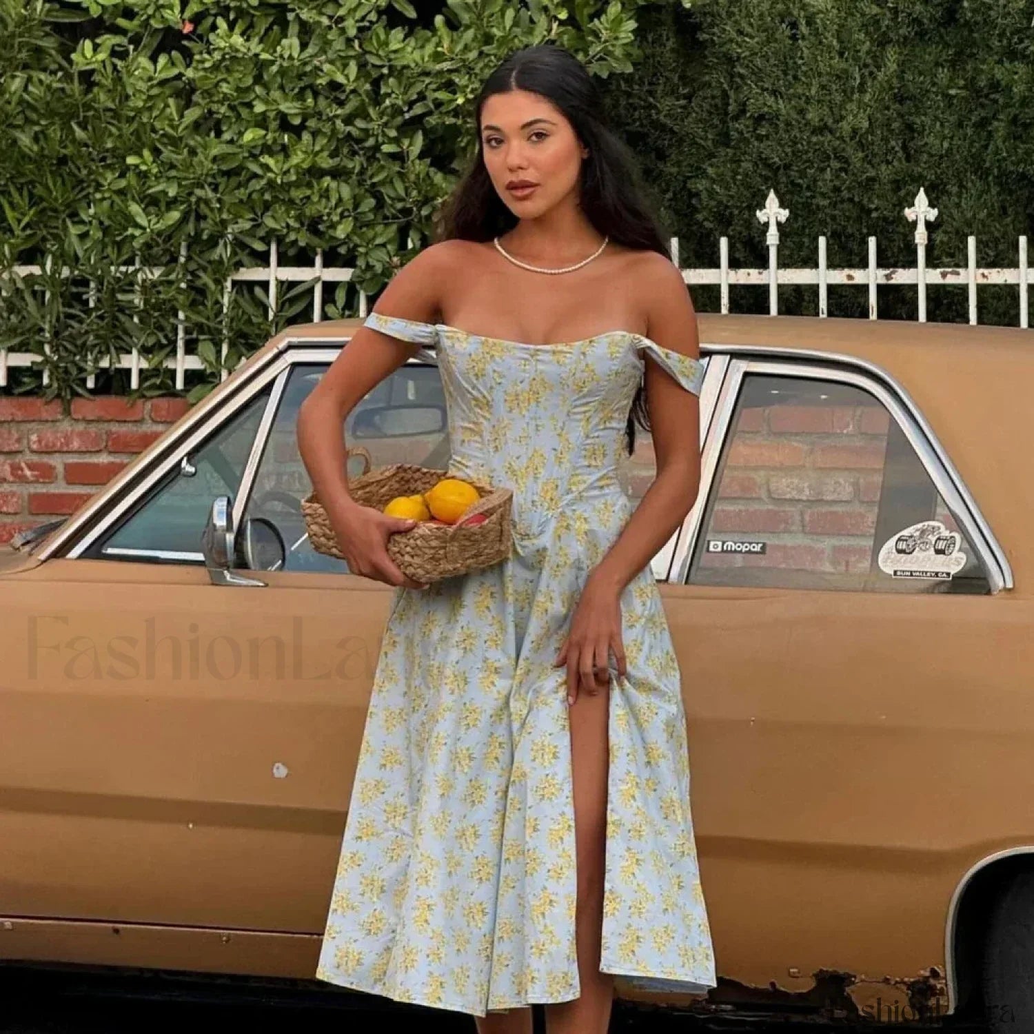 Elegant Summer Corset Floral Dress