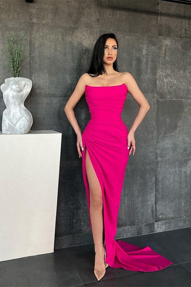 Elegant Sweetheart Mermaid Prom Dress Online with High Split
