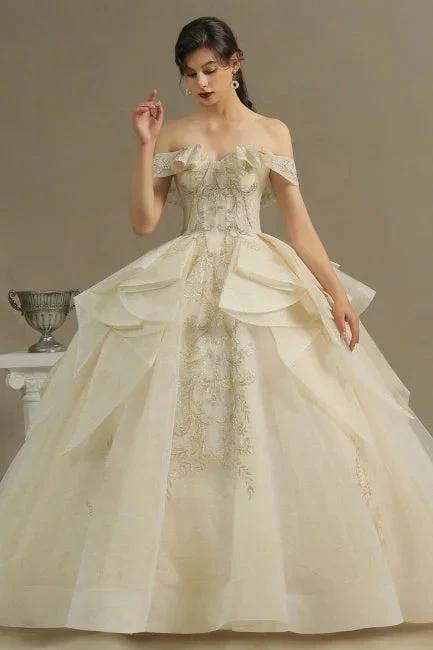 Elegant wedding dresses princess | Wedding dresses with lace (ZD13781)