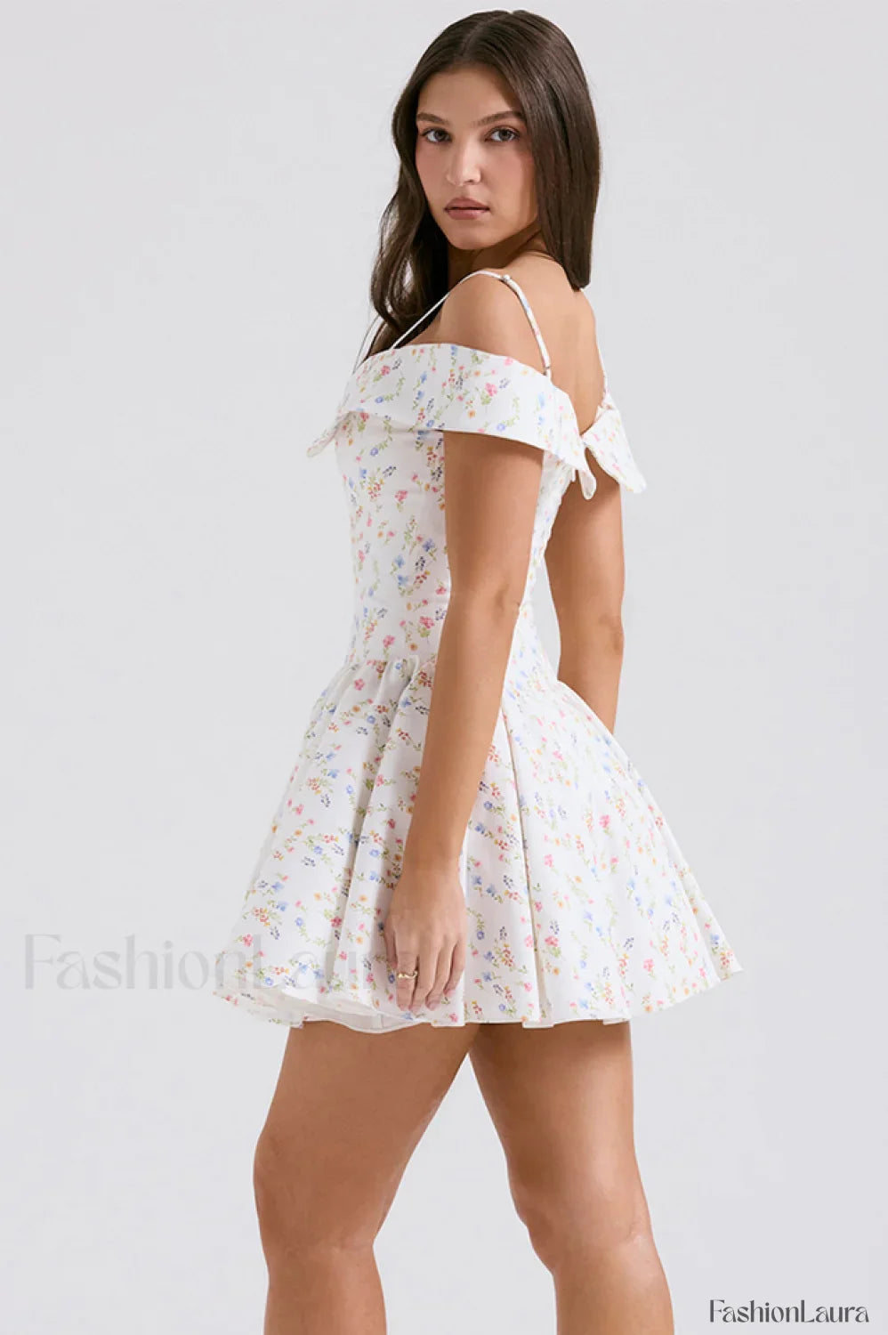 Elida Black Stylish Mini Dress