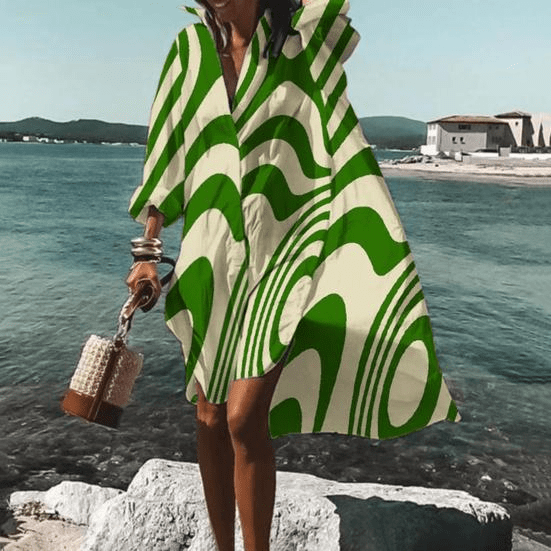 Delia Stylish Unique Print Knee Length Dress for Women Easy Wear Style