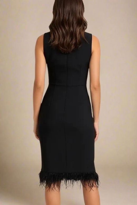 Erin High Neck Bandage Dress -  Classic Black