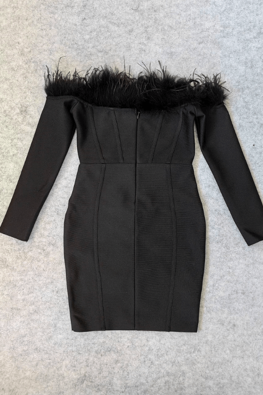 Erin Long Sleeve Bandage Mini Dress - Classic Black