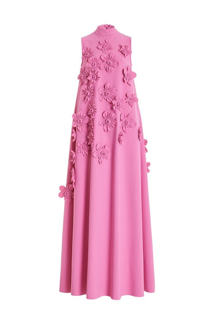 Jimena Effortless Sleeveless Maxi Dress with Floral Embellishment Boutique Collection