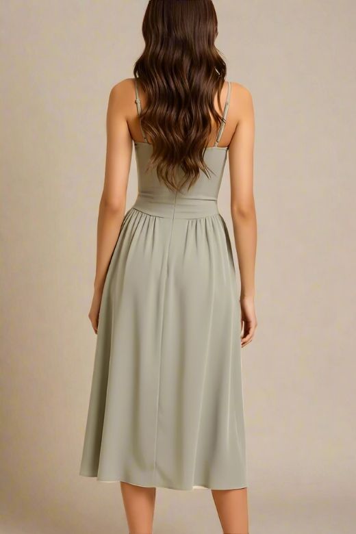 Everly Midi Dress - Sage Green