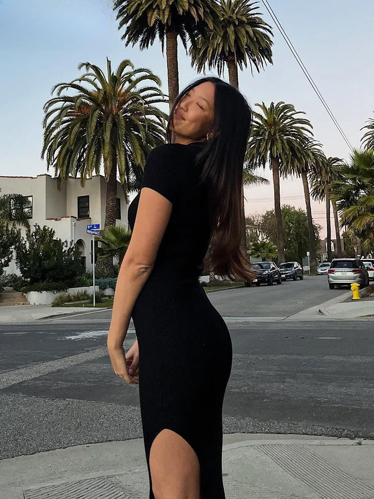 Solid Color Sleeveless Midi Dress - View 5 | VelvetHem
