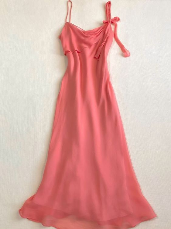 A-Line Spaghetti Straps Chiffon Prom & Evening Dress