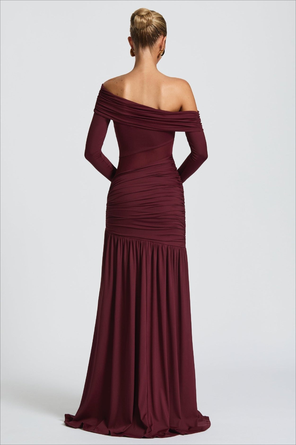 Sheer Pleated Off Modern Dress for Streetwear Style Boutique Fashion Style