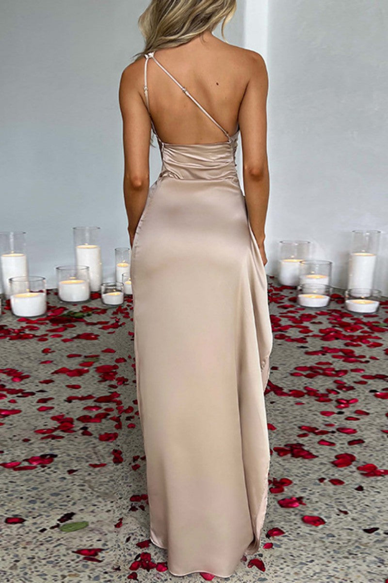 Sexy Formal Solid Backless Slit Oblique Collar Evening Dress Dresses - View 12 | VelvetHem