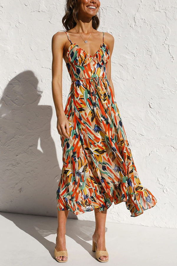 Edvige Minimalist Colorful Midi Dress Elevated Occasion Wear