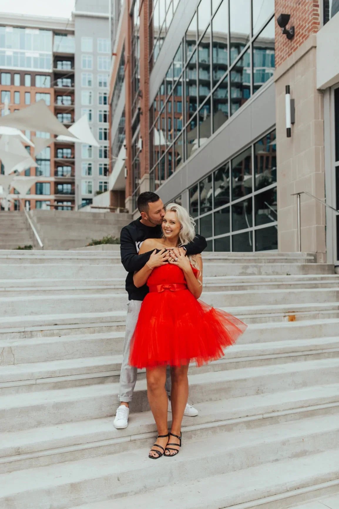 Women's Tulle Princess Mini Dress Ruffle Mesh Party Prom Wedding Tutu Fairy Dress Black Homecoming Dress Y512 by simplepromdress