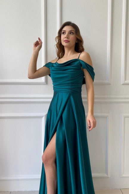 Fabulous Long Off-the-shoulder A-Line Graduation Dresses Prom Dresses With Split Online