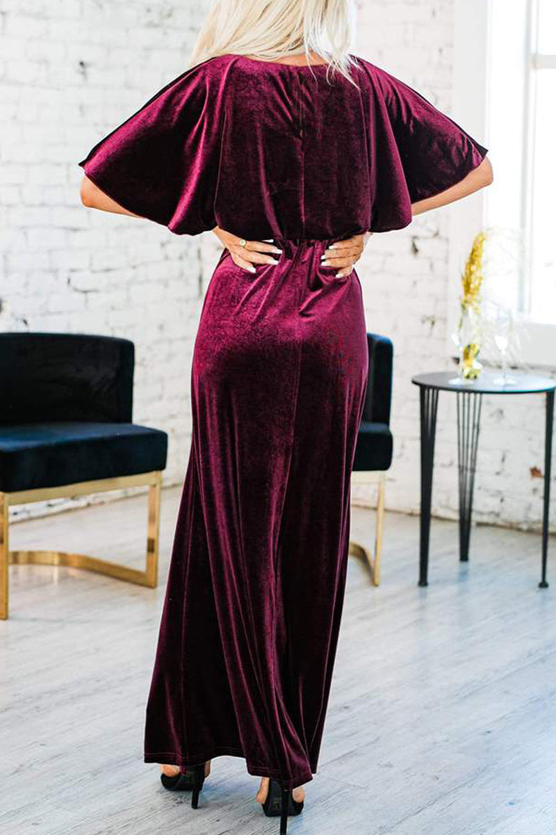 Sexy Elegant Solid Color O Neck Evening Dress Dresses(4 Colors) - View 7 | VelvetHem
