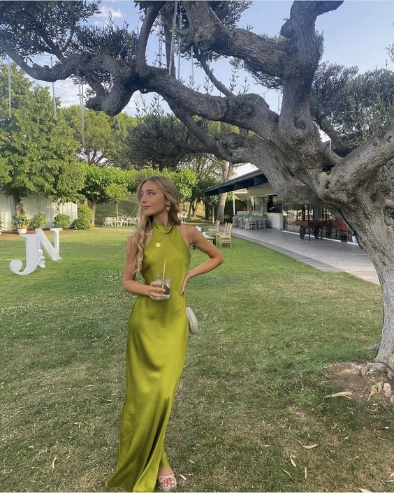 Green Halter Long Prom Dress Evening Gown Party Dress Y7518 - VelvetHem