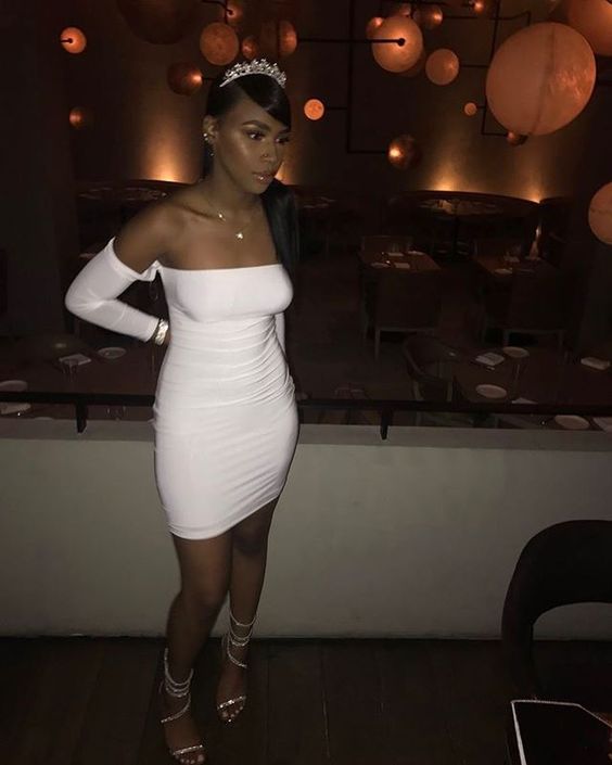 White Bodycon Dress With Long Sleeves Short Homecoming Dress Sexy Homecoming Dress