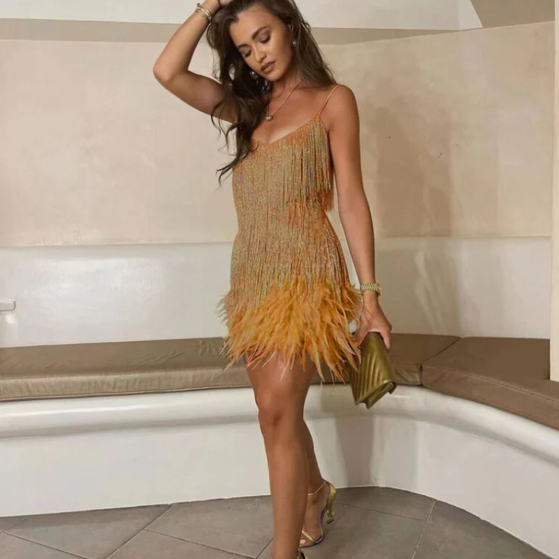 Alix Chic Festive Party Dress Mini Statement Occasion Edit