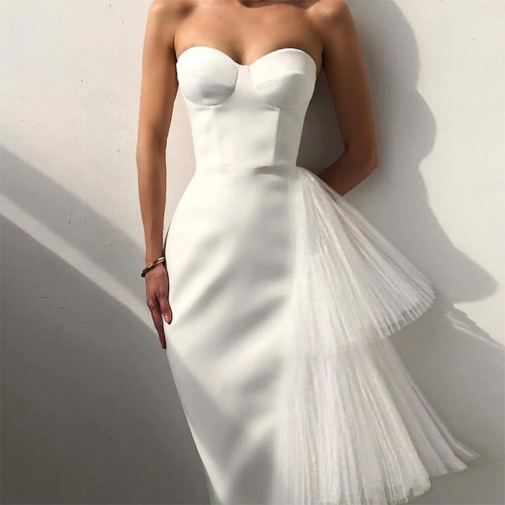 White evening dress Sexy Prom Dress