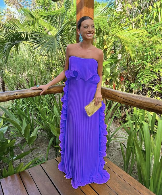 Yellow Pleated Prom Dresses Long Evening Gowns Formal Party Wear      fg3925