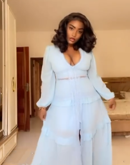 Blue Chiffon Long Prom Dresses Sexy Evening Dress - View 5 | VelvetHem