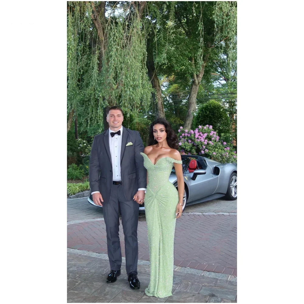 Green Elegant Long Party Dress Prom Dress New Arrive Mermaid Evening Dress - View 7 | FashionDia