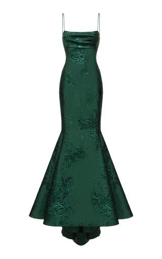 Emerald Green Mermaid Prom Dress Charming Evening Dress Spaghetti Straps Formal Dress