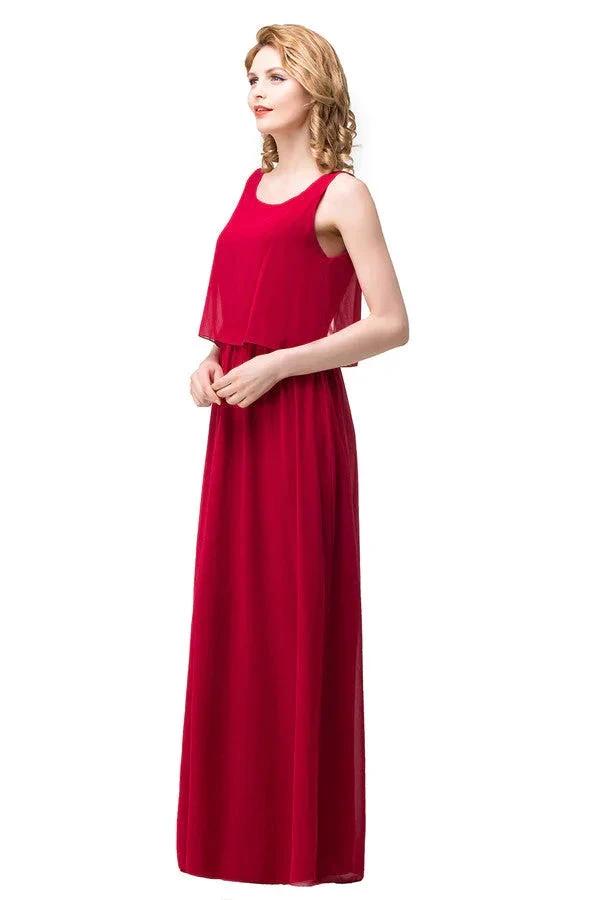 Floor-length A-line Square Chiffon Bridesmaid Dresses (ZD13078)