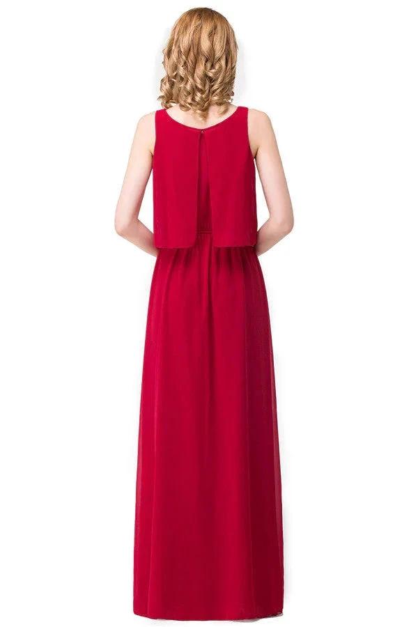 Floor-length A-line Square Chiffon Bridesmaid Dresses (ZD13078)