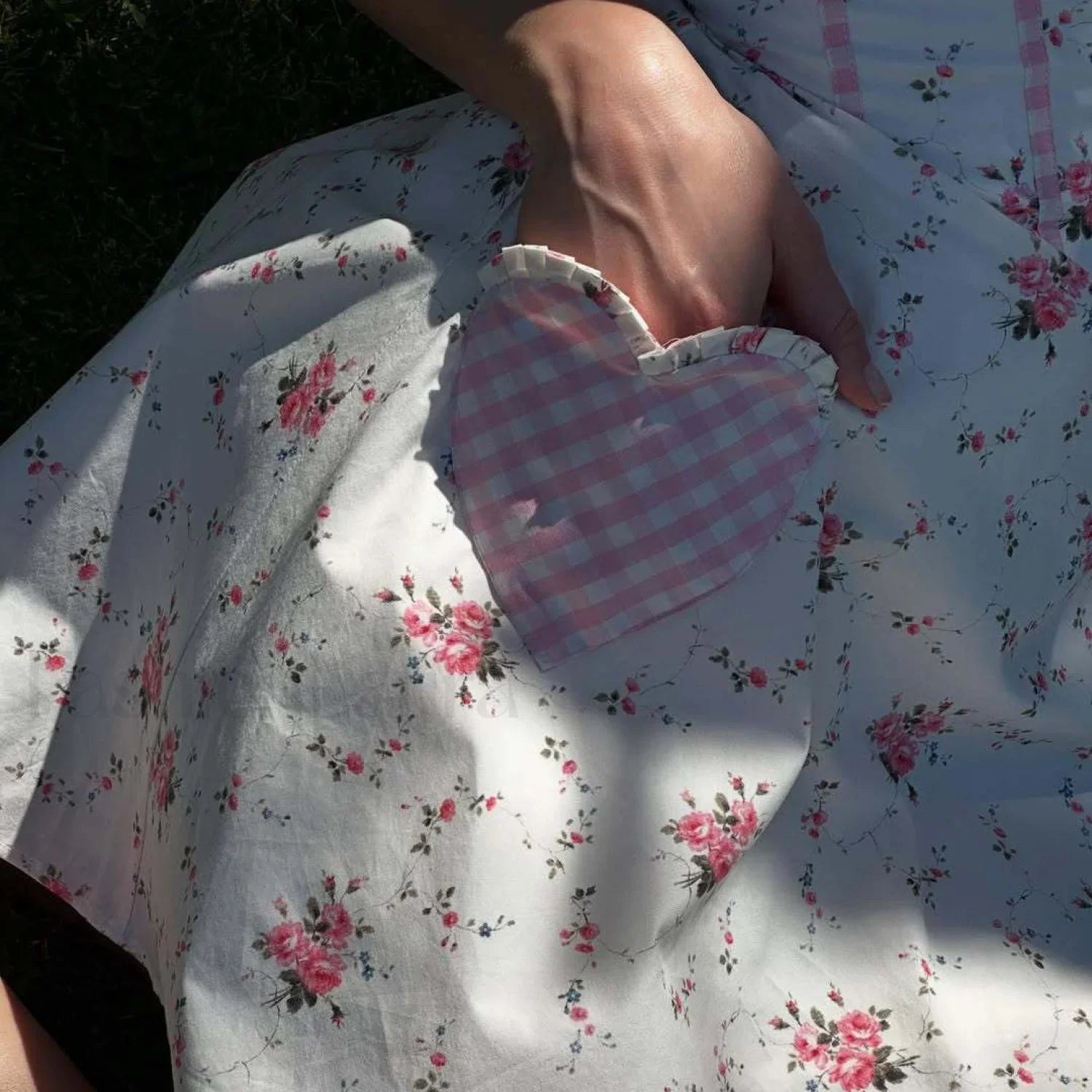 Floral Plaid Spliced Contemporary Dress for Seasonal Wardrobe Essential