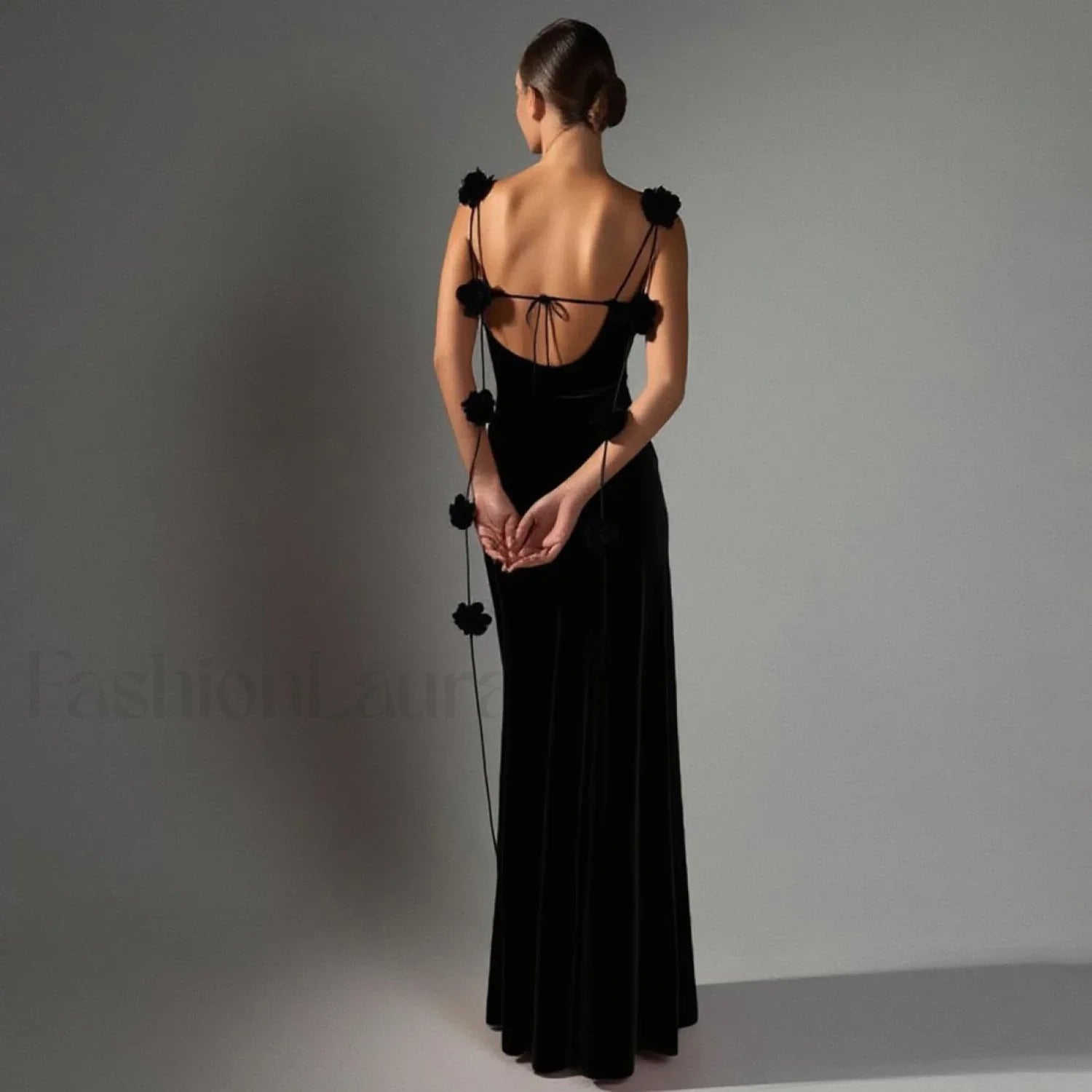 Floral Strappy Backless Dress with Relaxed Fit and Comfort Fit Design