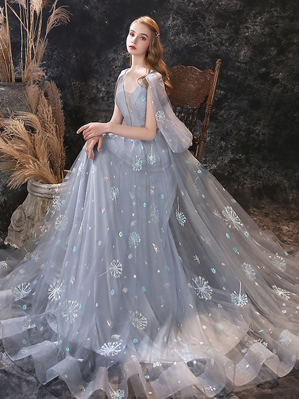 Glamorous Evening Dress A-Line Jewel Neck Lace Floor-Length Lace Formal Dinner Dresses