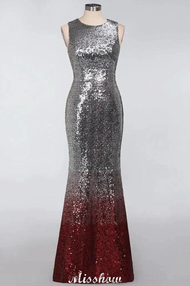 Glamorous Sleeveless Sexy Mermaid Sequins Bridesmaid Dresses (ZD12928)