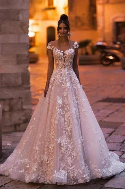 Gorgeous wedding dresses A line | Wedding dresses lace by misshow.com