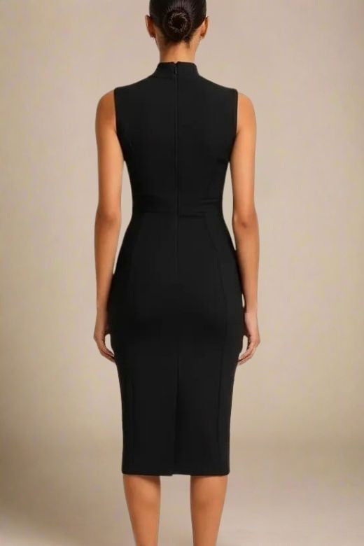 Grace Bandage Midi Dress - Classic Black