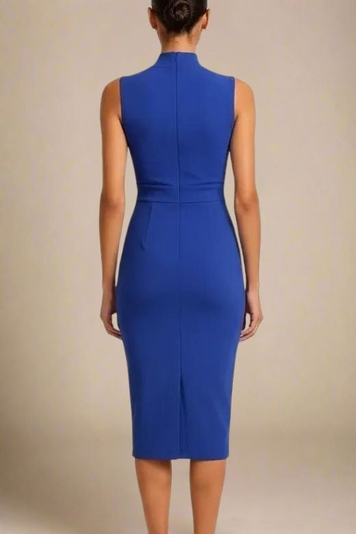 Grace Bandage Midi Dress - Navy Blue