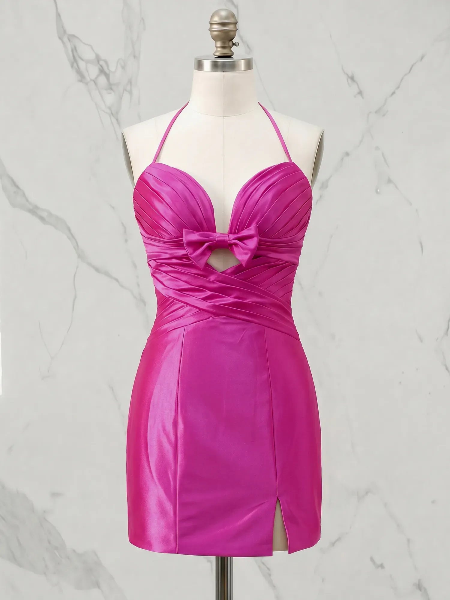 V-Neck Beaded Corset Sequin Mini Homecoming Dresses with Slit