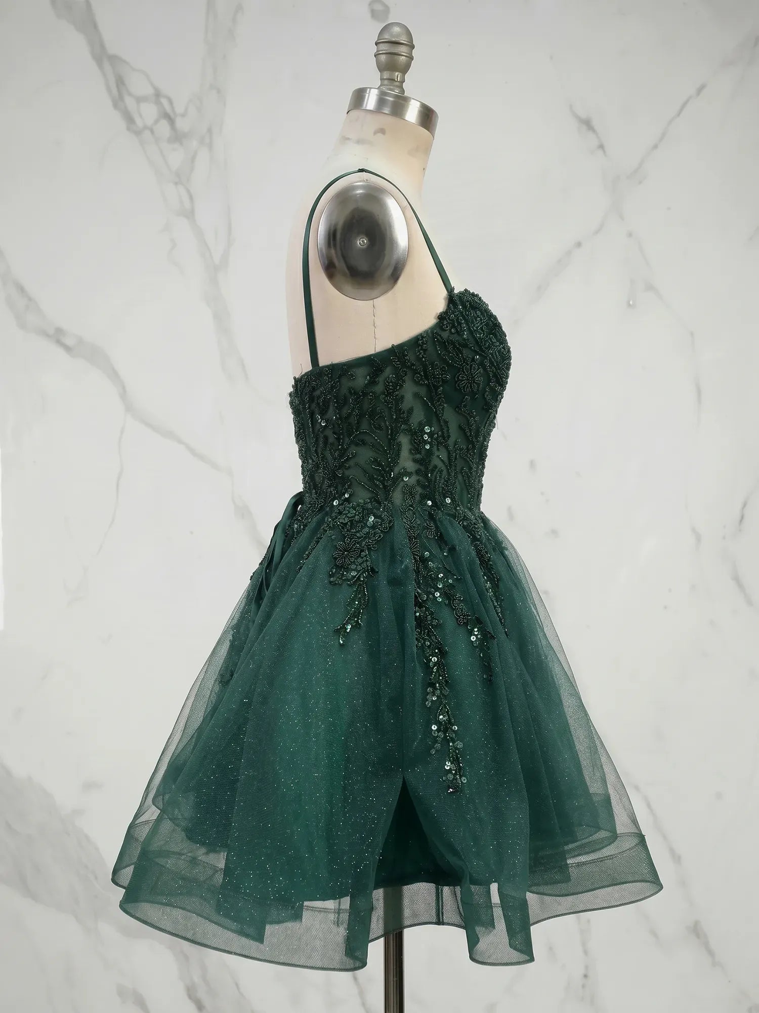 Sweetheart Sequin Corset Short Homecoming Dresses with Illusion Mesh Insert