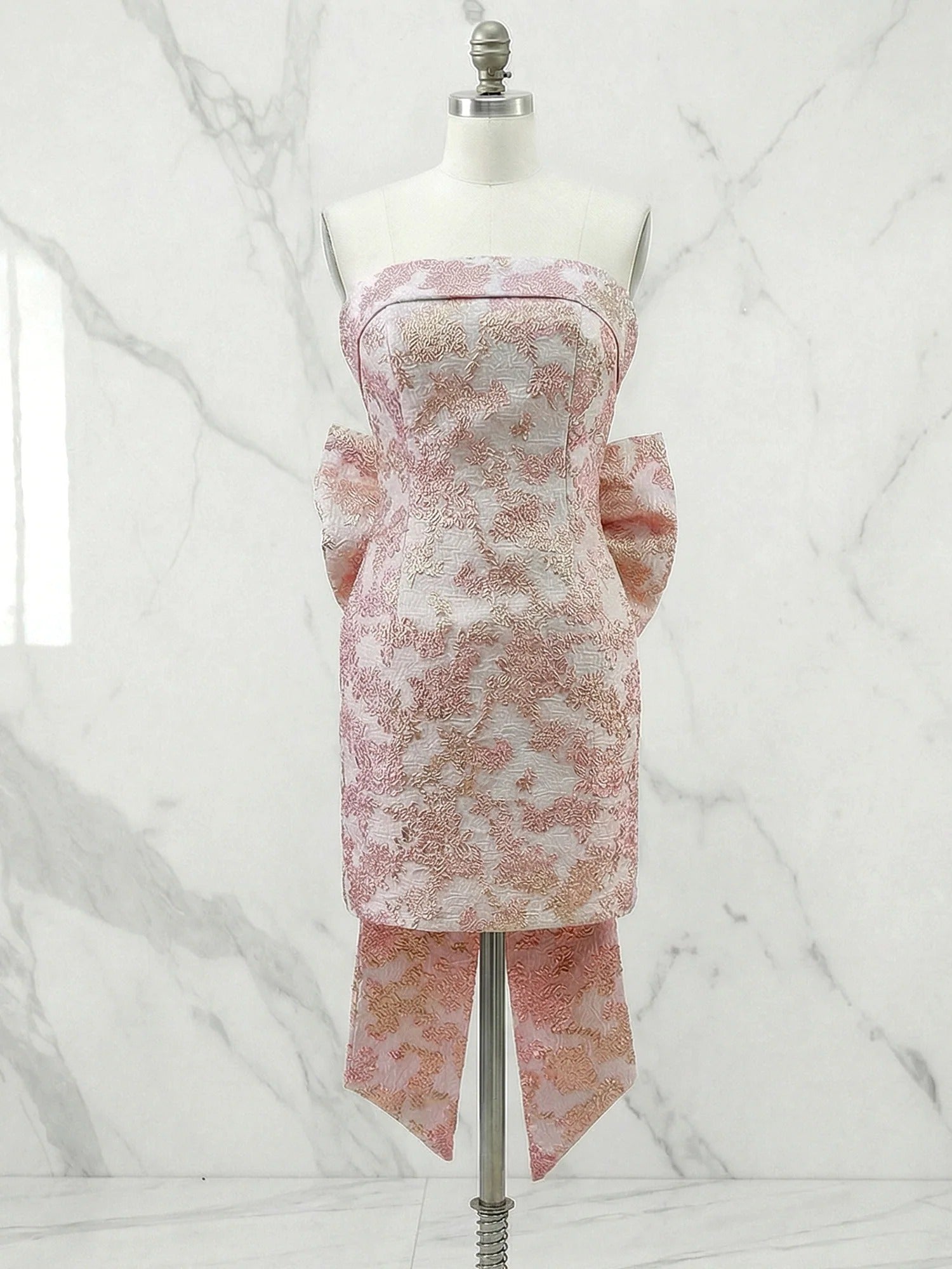 Strapless Tight Homecoming Dresses with Back Bow