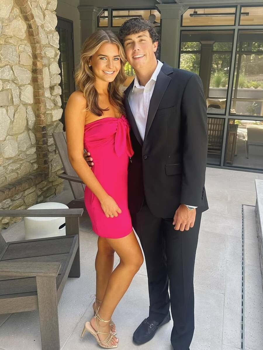 Sheath Strapless Short Homecoming Party Dress wtih Bow