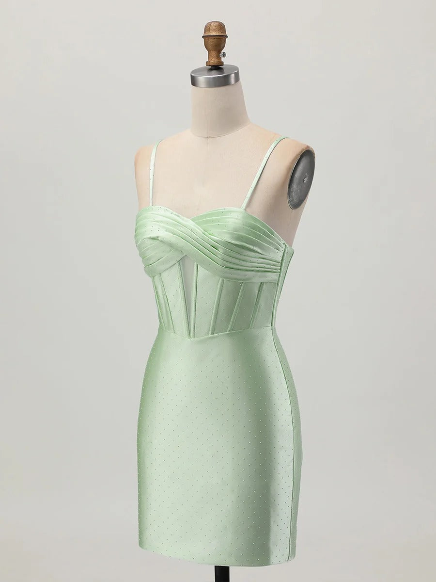 Bodycon Corset Cut Out Short Homecoming Dress with Beading