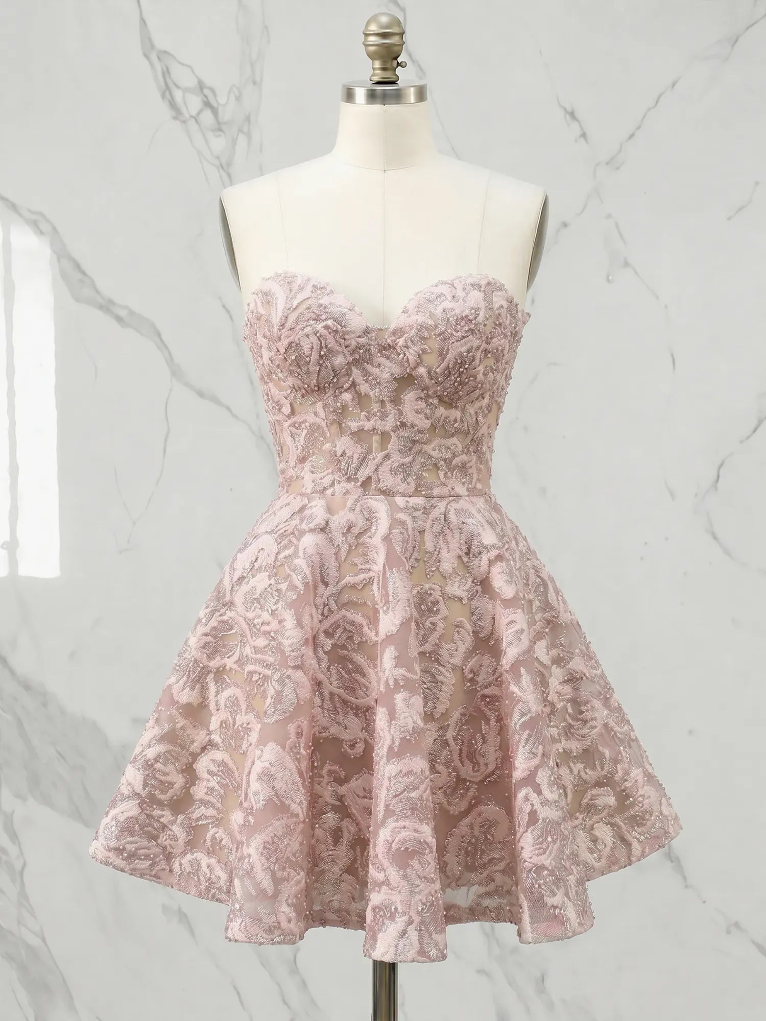 Off-the-Shoulder Sweetheart Floral Printed A-Line Short Homecoming Dresses