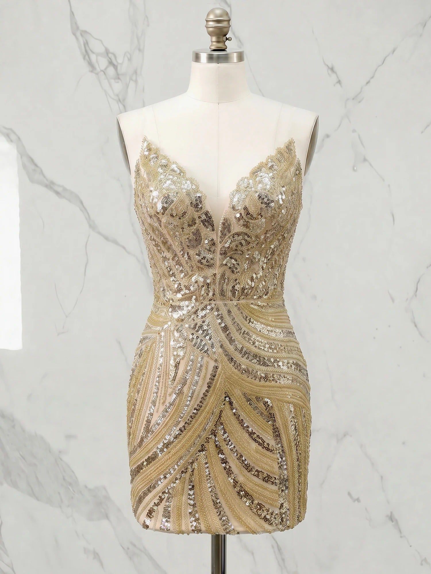 Art Deco Sequin Short Homecoming Dresses