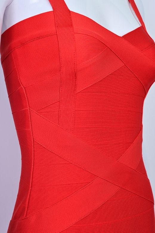 Heidi Bandage Mini Dress - Lipstick Red