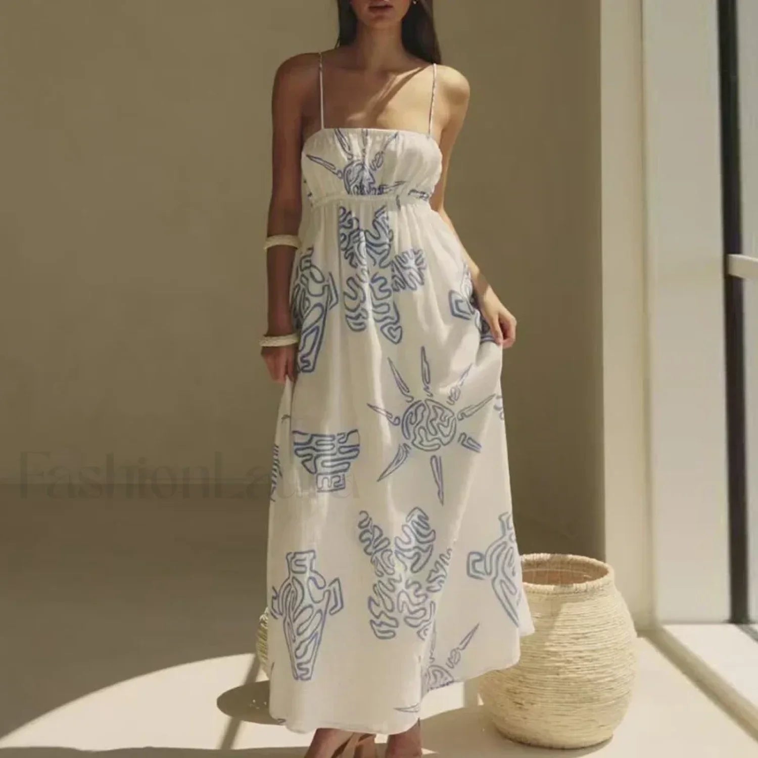 Hollow-Out Swing Floral Dress