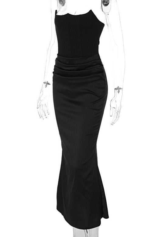 Hope Bodycon Wrap Maxi Dress - Coffee Brown